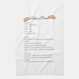 イタリアンなパンのレシピの台所タオル キッチンタオル
