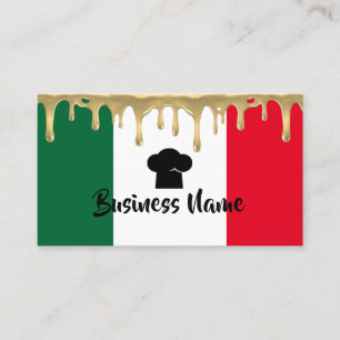 イタリアンなピザパスタのレストランのシェフ 名刺