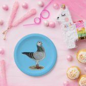 イタリアンなフクロウの灰色ハト ペーパープレート (パーティー)