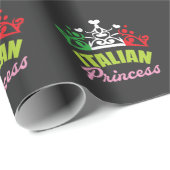 イタリアンなプリンセスのティアラの国旗イタリア ラッピングペーパー (ロールコーナー)