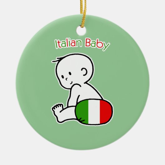 イタリアンなベビー セラミックオーナメント (正面)