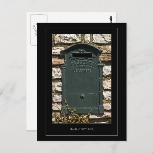 イタリアンなポスト箱の郵便はがき ポストカード (正面/裏面)