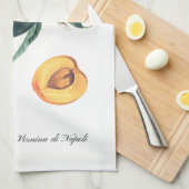 イタリアンなモモの台所タオル キッチンタオル (四つ折り)