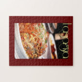 イタリアンなレストランのラザニアの夕食 ジグソーパズル (横)