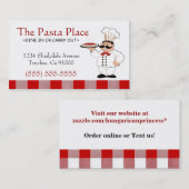 イタリアンなレストラン|のピザビジネス 名刺 (正面/裏面)