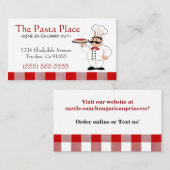 イタリアンなレストラン|のピザビジネス 名刺 (正面/裏面)