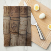 イタリアンなワインのコルクのコレクションのバータオル キッチンタオル (四つ折り)