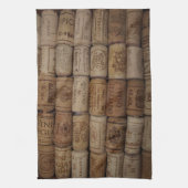 イタリアンなワインのコルクのコレクションのバータオル キッチンタオル (縦)