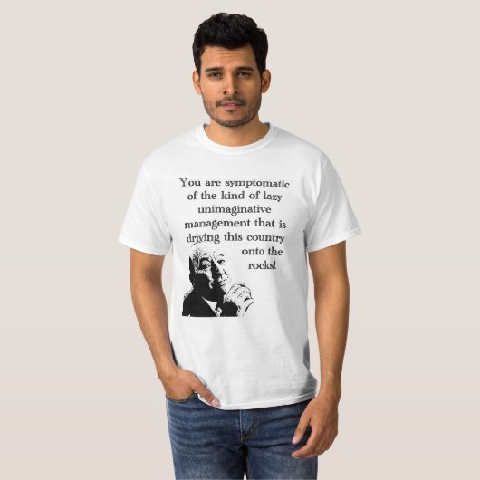 イタリアンな仕事想像力に欠ける管理Tシャツ Tシャツ (正面フル)