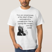 イタリアンな仕事想像力に欠ける管理Tシャツ Tシャツ (正面)