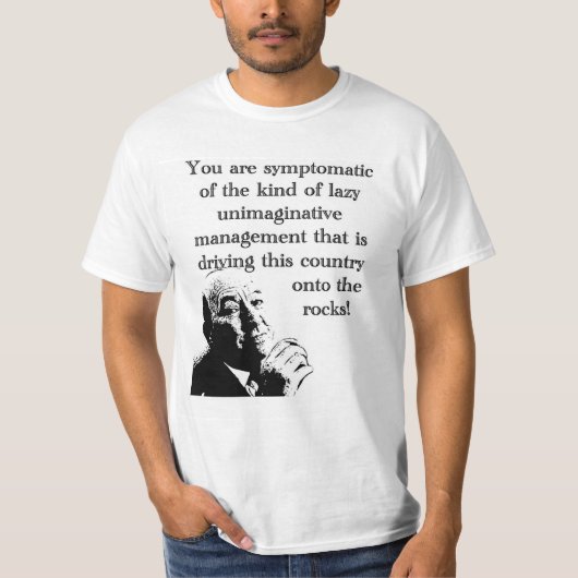 イタリアンな仕事想像力に欠ける管理Tシャツ Tシャツ (正面)