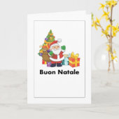 イタリアンな休日カードのBuon Natale カード (黄色い花)