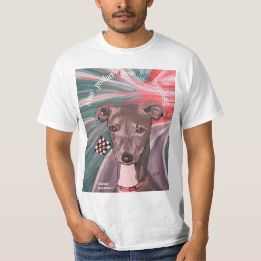 イタリアンな伝統犬のティー Tシャツ (正面)