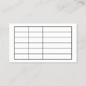 イタリアンな個人教師のアポイントメントの名刺 予約カード (裏面)