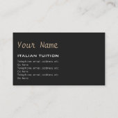 イタリアンな個人教師の名刺 名刺 (裏面)