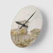 イタリアンな別荘 ラウンド壁時計 (傾斜)