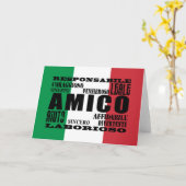 イタリアンな友人: 質 カード (黄色い花)