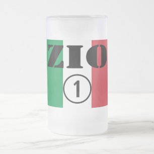 イタリアンな叔父さん: Zio Numero Uno フロストグラスビールジョッキ