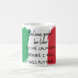 イタリアンな女の子のおもしろいな引用文 コーヒーマグカップ