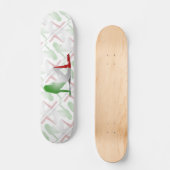 イタリアンな女の子のシルエットの旗 スケートボード (正面)