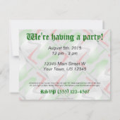 イタリアンな女の子のシルエットの旗 招待状 (裏面)