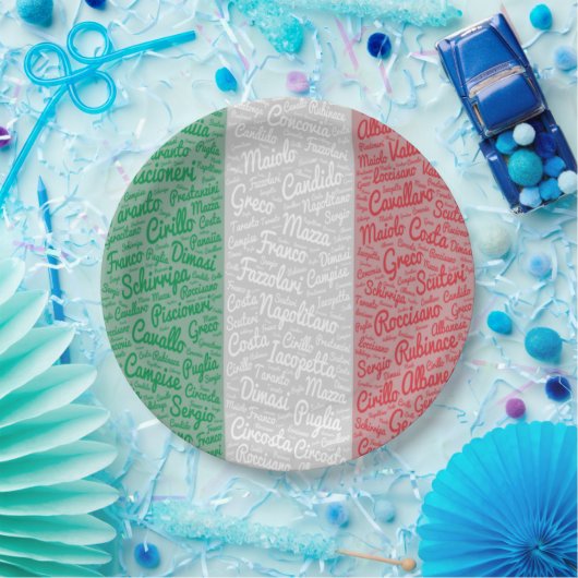 イタリアンな家族会の紙皿 ペーパープレート (パーティー)