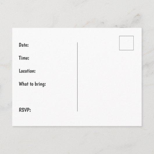 イタリアンな家族会の郵便はがきの招待状2 インビテーションポストカード (裏面)
