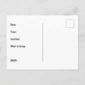 イタリアンな家族会の郵便はがきの招待状 インビテーションポストカード (裏面)