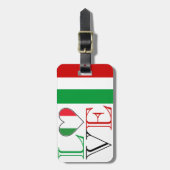 イタリアンな愛荷物のラベル ラゲッジタグ (正面縦)