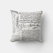 イタリアンな手書きの書道のヴィンテージの芸術の枕 クッション (正面)