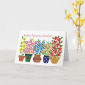 イタリアンな挨拶の祖父母日カード カード (黄色い花)