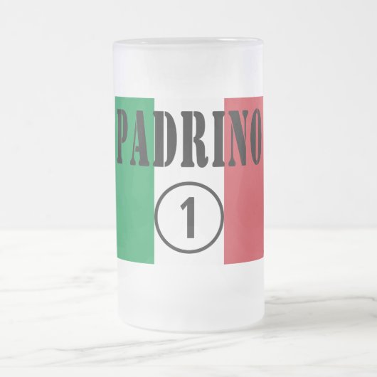 イタリアンな教父: Padrino Numero Uno フロストグラスビールジョッキ (中央)