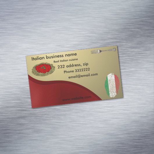 イタリアンな料理 マグネット名刺 (インサイチュ)