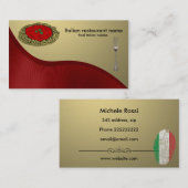 イタリアンな料理 名刺 (正面/裏面)