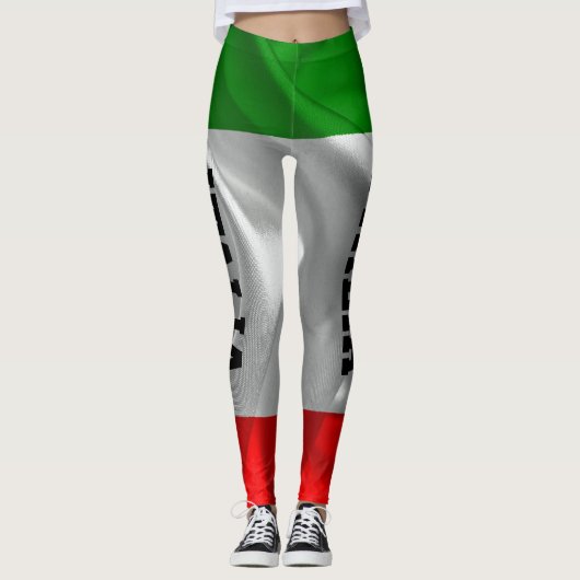イタリアンな旗のイタリアのカスタムのフィットネス レギンス (正面)