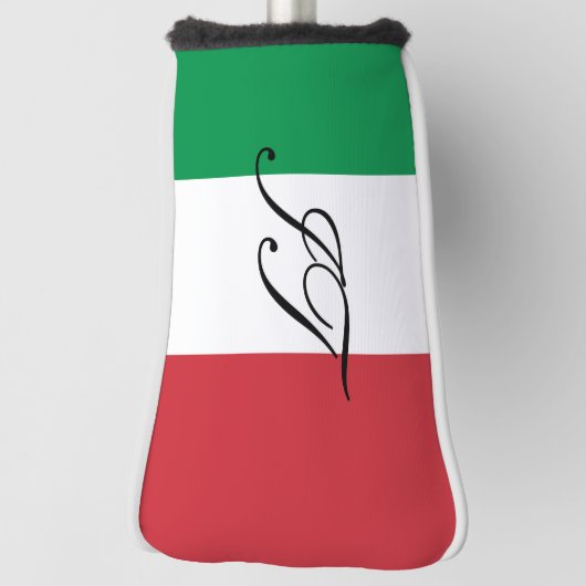 イタリアンな旗のカスタムのイニシャルのゴルフ頭部の運搬人カバー ゴルフヘッドカバー (回転90)