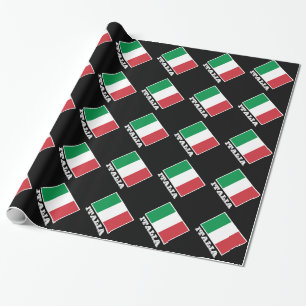 イタリアンな旗の包装紙 Tricoloreのデザイン ラッピングペーパー