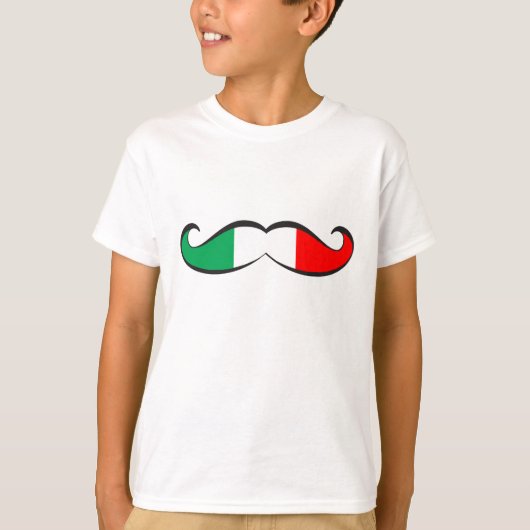 イタリアンな旗の髭 Tシャツ (正面)