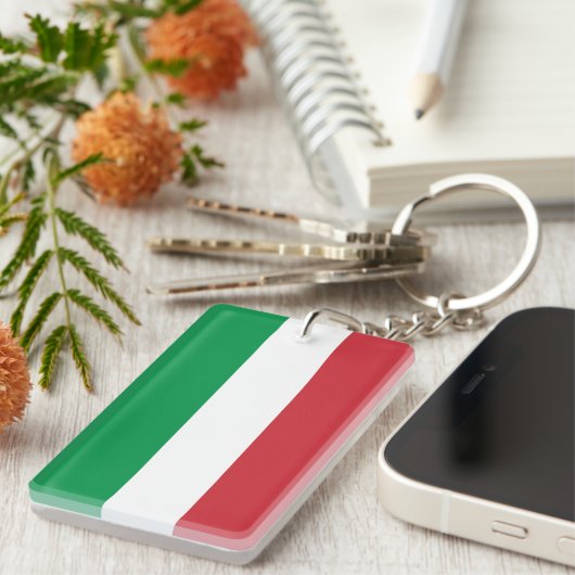 イタリアンな旗のkeychain | Tricoloreイタリア キーホルダー (正面右)