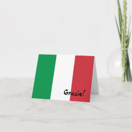 イタリアンな旗は感謝していしています サンキューカード