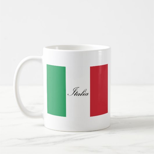 イタリアンな旗-イタリア-イタリアの旗 コーヒーマグカップ (左)