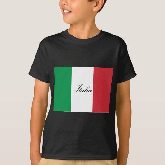 イタリアンな旗-イタリア-イタリアの旗 Tシャツ (正面)