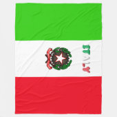 イタリアンな旗 フリースブランケット (正面)