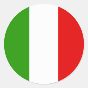 イタリアンな旗 ラウンドシール