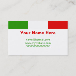 イタリアンな旗 名刺