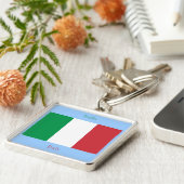 イタリアンな旗Keychain キーホルダー (側面)