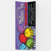 イタリアンな水氷ビジネスかパーティーカスタマイズ可能なBann 横断幕 (縦)