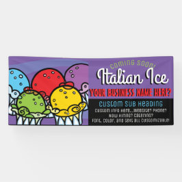 イタリアンな水氷ビジネスかパーティーカスタマイズ可能なBann 横断幕