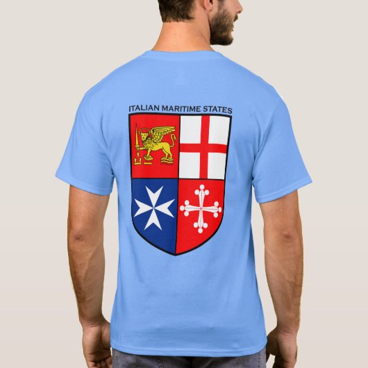 イタリアンな海上大国のワイシャツ Tシャツ (裏面)