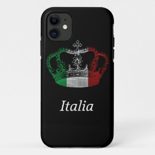 イタリアンな王冠の旗の電話箱 iPhone 11 ケース